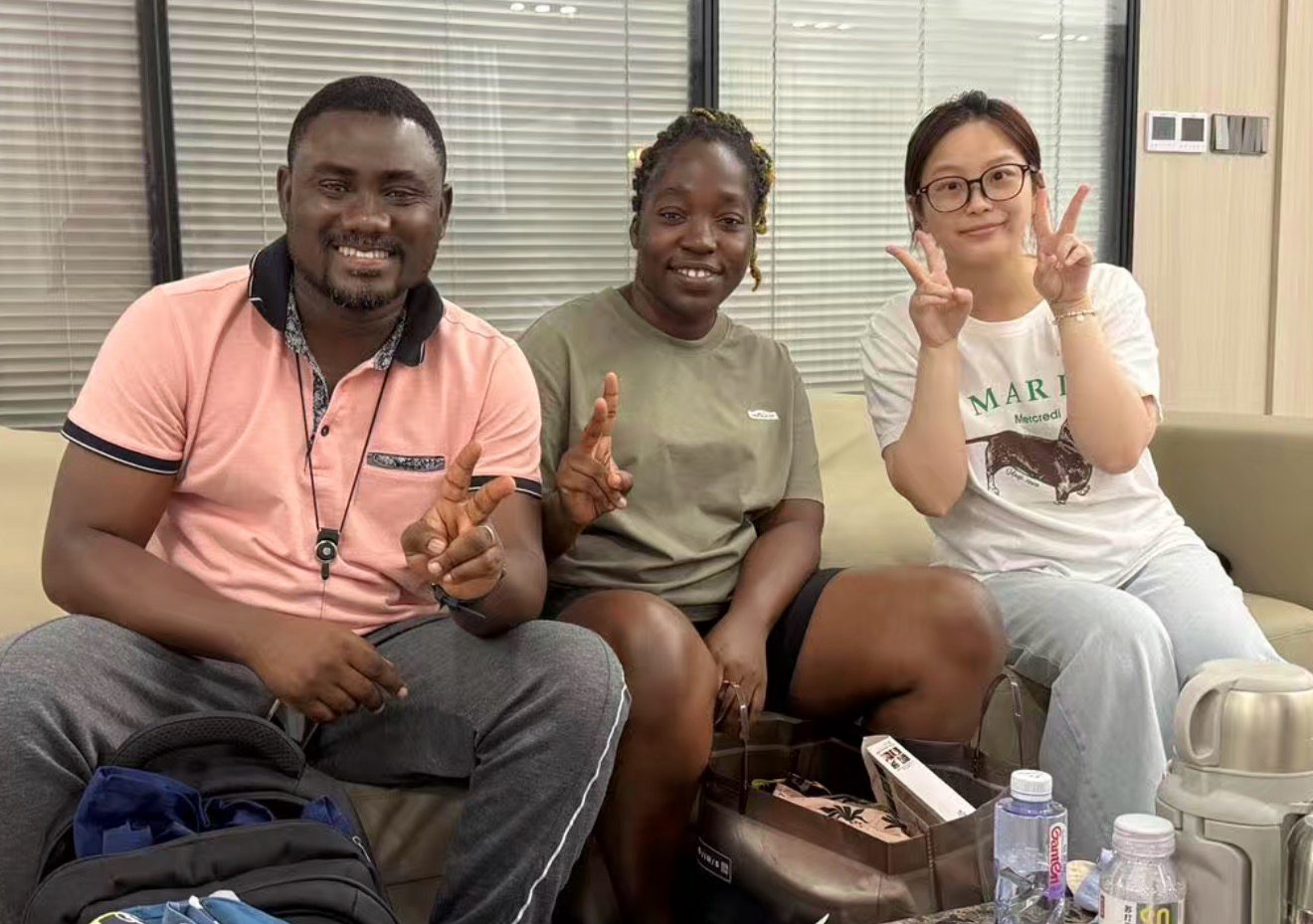 Lucky Orange with a client at a sourcing or trade event